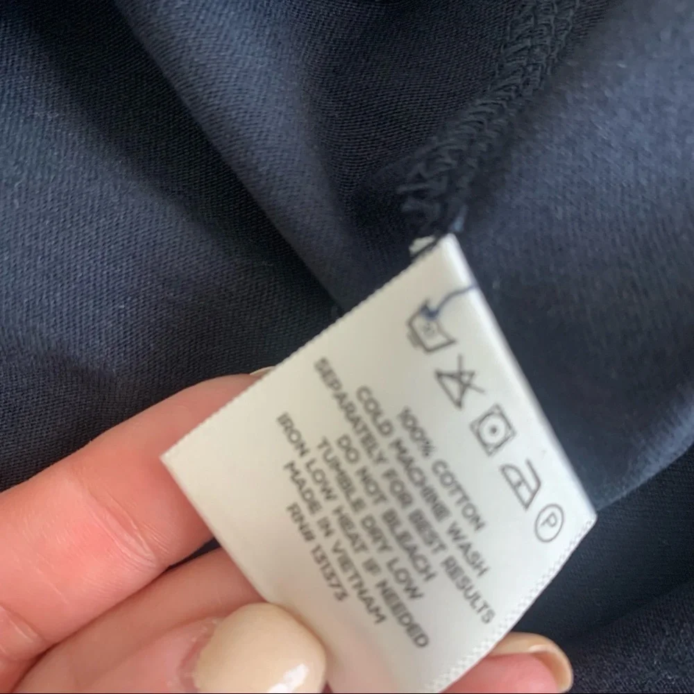 NWT Anthropologie Saturdays T-shirt top origami XSmall blue short sleeves tee